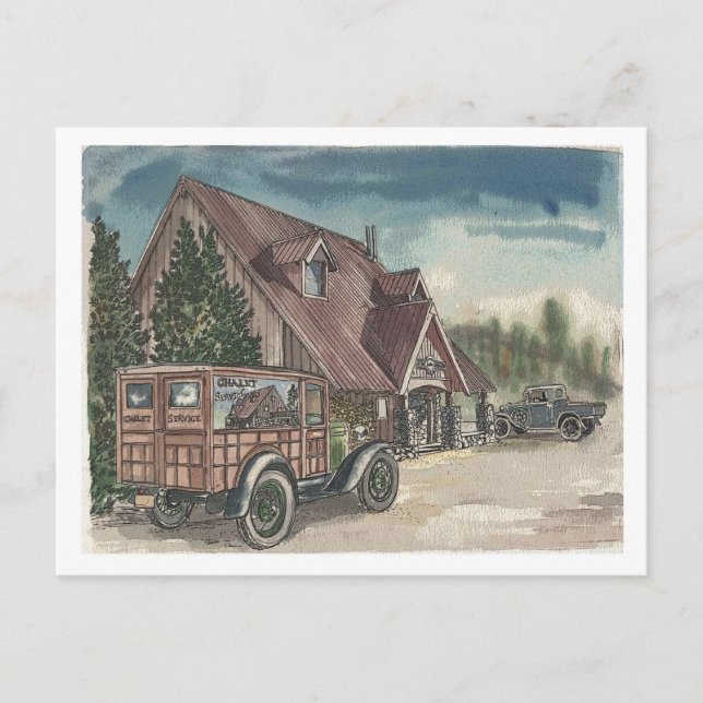 Carte Postale Livraison de chalets (Devant)