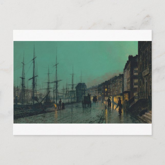Carte Postale Livraison sur le Clyde par John Atkinson Grimshaw (Devant)