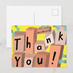 Carte Postale Livraisons de colis de commande de livraison Merci