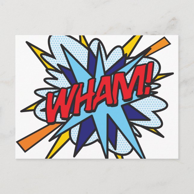 CARTE POSTALE LIVRE DE BANDES DESSINÉES RÉTRO FUN WHAM POP ART (Devant)