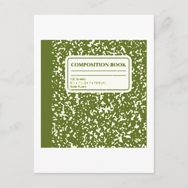 Carte Postale Livre de composition/Étudiant-Enseignant (Devant)