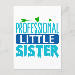 Carte Postale Livre de peinture bleu petite soeur professionnell