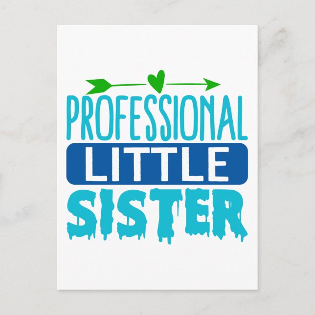 Carte Postale Livre de peinture bleu petite soeur professionnell (Devant)