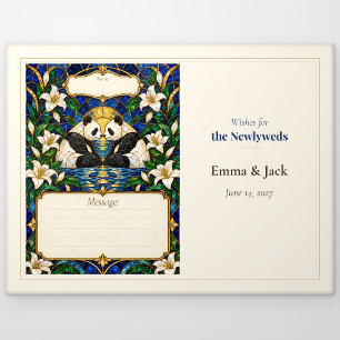 Carte Postale Livre de souhaits de mariage Panda