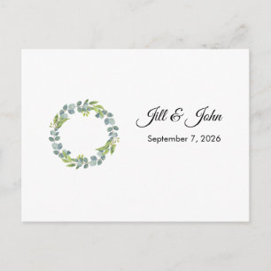 Carte Postale Livre d'or de mariage paysage couronne d'eucalyptu