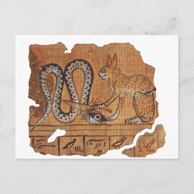 Carte Postale Livre égyptien antique de la mort Ra&Apophis (Devant)