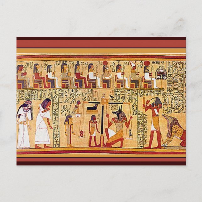 Carte Postale Livre égyptien antique des morts. (Devant)