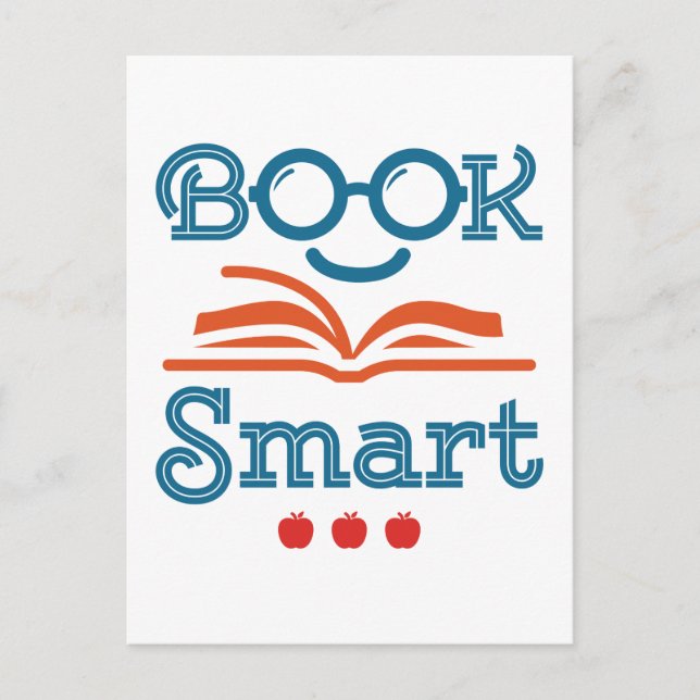 Carte Postale Livre Smart Funny Lecture Lover Bookworm (Devant)