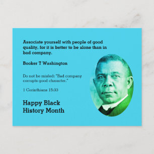 Carte Postale LIVRE T WASHINGTON Motivational Scriture Citation