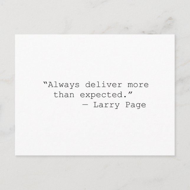 Carte Postale Livrer plus que prévu la page Larry (Devant)