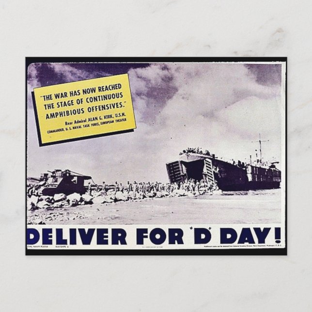 Carte Postale Livrer Pour Le Jour D !, La Guerre A Atteint Le (Devant)
