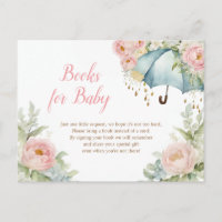 Livres à parapluies florales rose vertes pour bébé