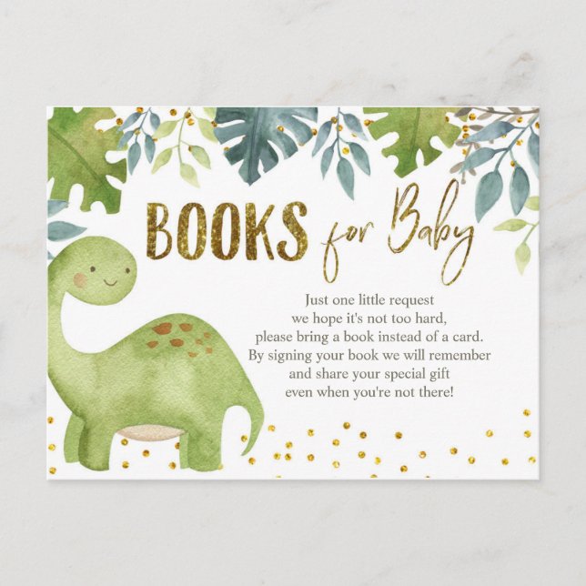 Carte Postale Livres Baby showers Dinosaur pour Baby Card (Devant)