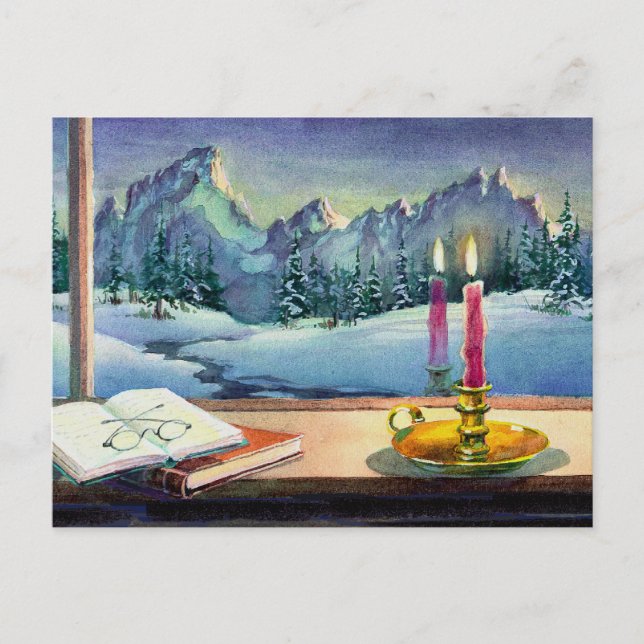 Carte Postale LIVRES & BOUGIES par SHARON SHARPE (Devant)