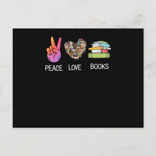 Carte Postale Livres d'amour pour la paix (Devant)