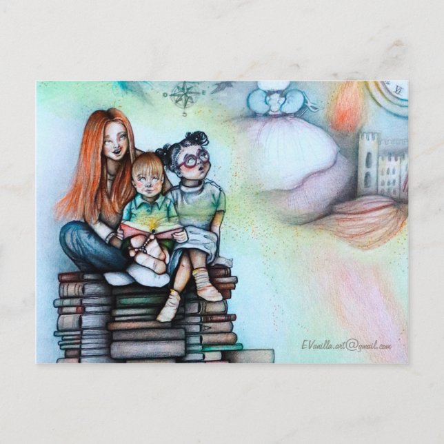 Carte Postale _Livres en floraison_ (Devant)