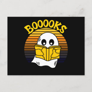 Carte Postale Livres Ghost lecture livres halloween