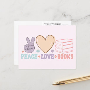 Carte postale Livres Peace Looks