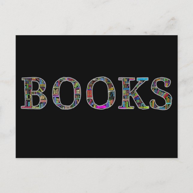 Carte Postale Livres: un design pour les amateurs de livres (Devant)