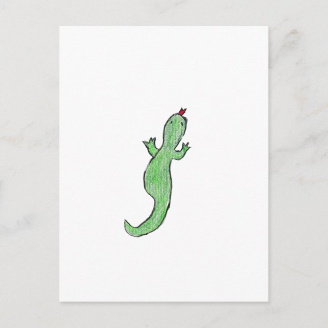 Carte Postale Lizzard Vert (Devant)