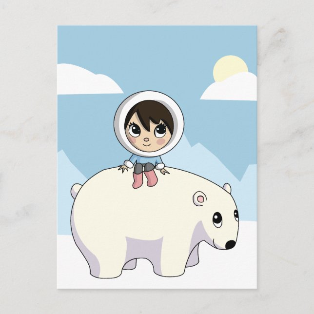 Carte Postale Lizzy et givrage (Devant)