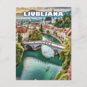 Carte Postale Ljubljana, joyau slovène
