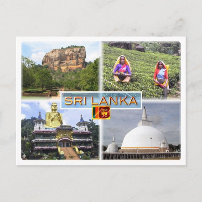 Carte Postale LK Sigirija - Temple d'or - Dambulla - Stupa (Devant)