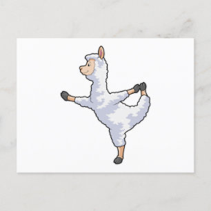 Carte Postale Llama au Yoga Fitness