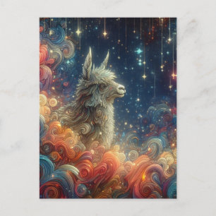 Carte postale Llama cosmique