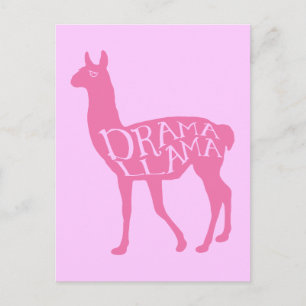 Carte Postale Llama Drama Rose