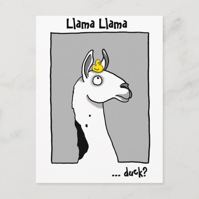 Carte Postale Llama Llama duck Postcard (Devant)