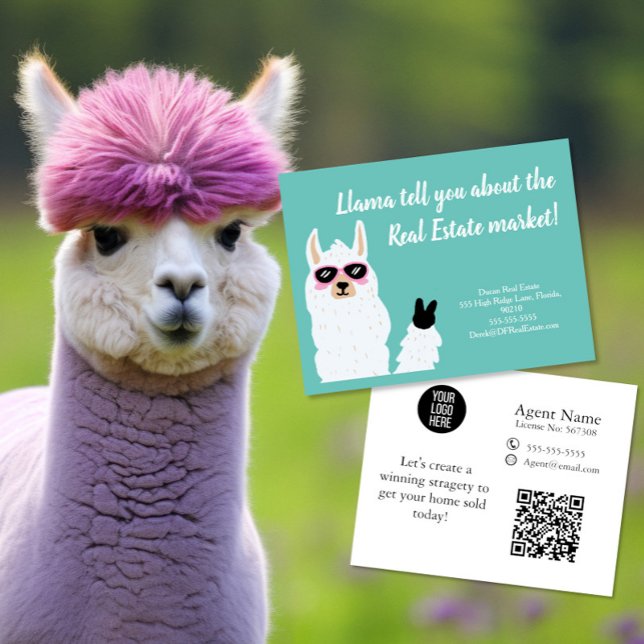 Carte Postale llama vous dit combien de vente immobilier (Créateur téléchargé)