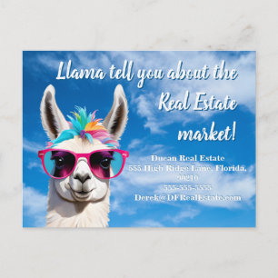 Carte Postale Llama Vous Raconte Combien ! Marketing immobilier 