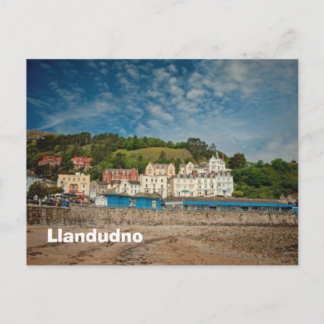Carte Postale Llandudno Pittoresque Vue sur la plage du littoral (Devant)