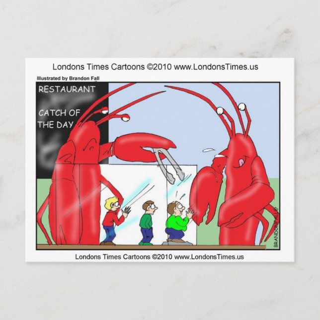 Carte Postale Lobster Restaurant Funny Tee - shirt Mugs & Cadeau (Devant)