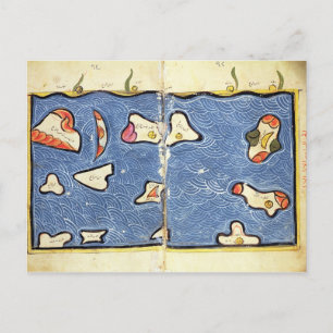 Carte Postale L'océan Indien, à partir d'un atlas