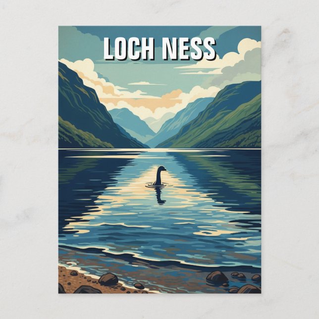 Carte Postale Loch Ness Nessie Voyage (Devant)