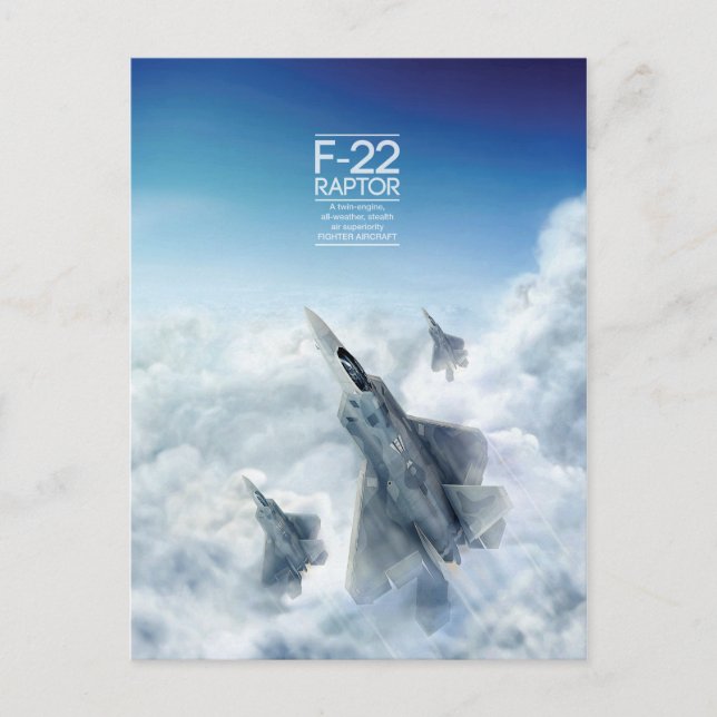 Carte postale Lockheed Martin F-22 Raptor (Devant)