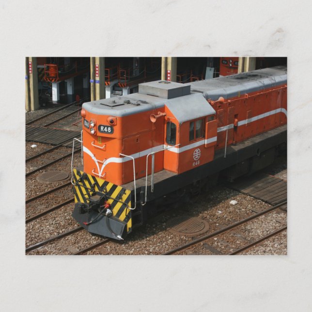 Carte Postale Locomotive à Changhua Roundhouse, Taïwan (Devant)