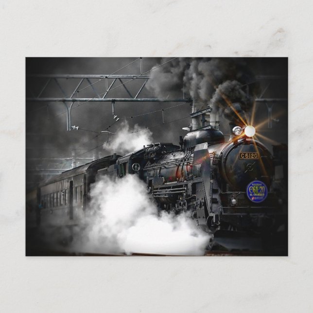 Carte Postale Locomotive à vapeur (Devant)