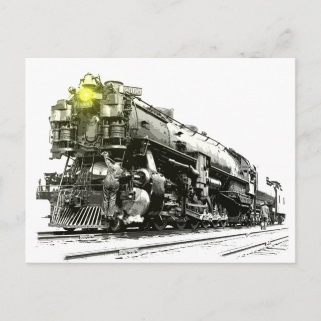 Carte Postale Locomotive à vapeur 9000 (Devant)