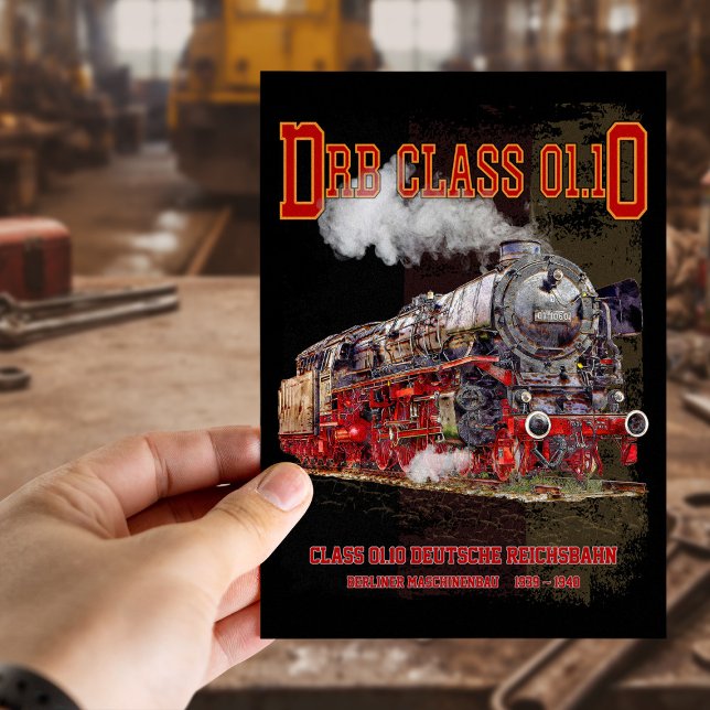 Carte Postale Locomotive à vapeur DRB Classe 01.10. Deutsche Rei (DRB Class 01.10 Steam Train. Deutsche Reichsbahn. Postcard)