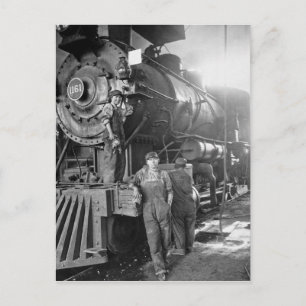 Carte Postale Locomotive de Roundhouse