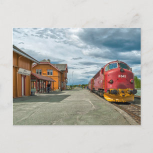 Carte Postale Locomotive diesel NOHAB à la gare d'Hell