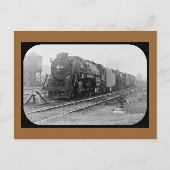 Carte Postale Locomotive du terminal de Detroit (Devant)