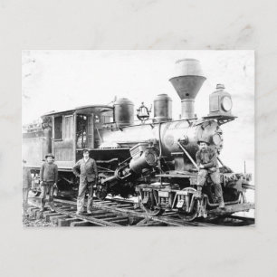 Carte Postale Locomotive ferroviaire - Photo Vintage