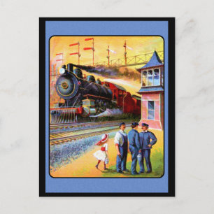Carte Postale Locomotive Steam Train