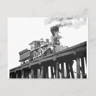Carte Postale Locomotive Sur Le Pont
