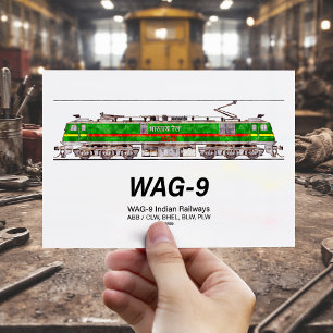 Carte Postale Locomotive WAG-9. Train de fret des chemins de fer