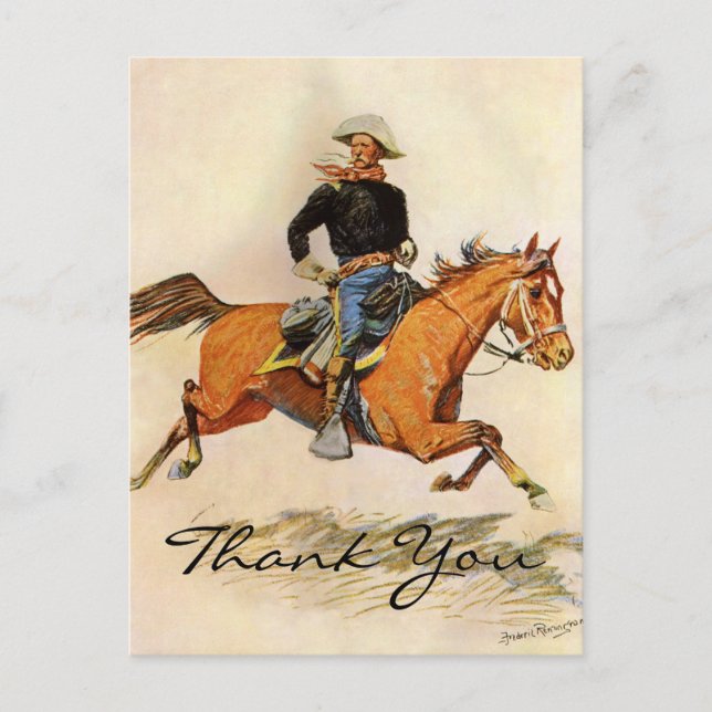 Carte Postale L'officier de cavalerie de Remington (Devant)